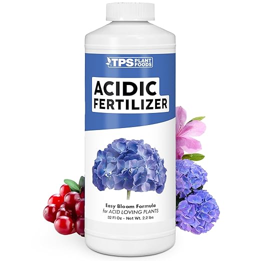 Acidic Fertilizer for Acid-Loving Plants, Works Great for Hydrangeas, Blueberries, and Gardenia, Liquid Fertilizer by TPS Plant Foods, 32 oz (1 Quart)