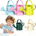 NUOBESTY 5Pcs Mini Kids Watering Can Set, Metal Cans Toddlers Small Long Spout Watering Can for Garden Play, Indoor Balcony Plants, Patio Flowers, Little Hands (Random Colors)