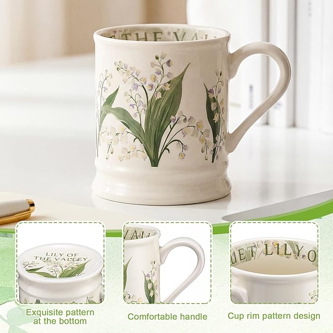 8 Pcs Plant Lover Gift Set for Women Gardening Gifts with Floral Canvas Tote Bag 12oz Coffee Mug Socks Garden Hand Tools Gloves Plants Themed Gift for Mother's Day Birthday Outdoor Women Plant Lover