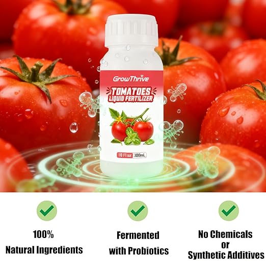 10oz Organic Tomato & Vegetable Liquid Plant Food, Garden Plant Fertilizer for All Types of Tomatoes, Peppers, Pumpkin, Zucchini, Broccoli, Other Vegetables
