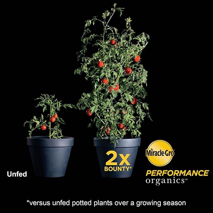 Miracle-Gro 2 Pack Performance Organics All Purpose Container Mix with Natural and Organic Ingredients, Feeds Container Grown Vegetables, Flowers and Herbs for up to 3 Months, 1 cu. ft.