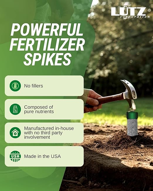 Manganese Palm Tree Fertilizer Spikes, 40 Pack - Fertilizer Sticks & Plant Food Spikes for Palm Trees & Ferns - Contains 16% Sulfur, Manganese, Nitrogen, and Essential Nutrients