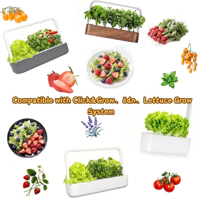 20pcs Grow Sponges, Seedless Replacement Seed Pods Compatible with Click and Grow Smart Garden, Refill Seed Starter pod for Hydroponics Growing System Supplies