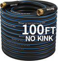 Fevone 100 ft Garden Hose Non Kinking, Flexible Water Hose, Heavy Duty Hybrid Polymer, 5/8 Inner Diameter Hose, 3/4 Brass Fittings
