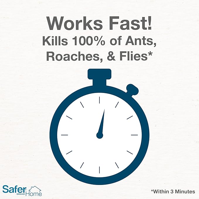 Safer Home Indoor Ready-to-Use Spray - Made with Natural Oils - 24 fl oz - SH110 - Quickly Kills Ant, Fly, Roach, Spider, Silverfish & Flea Indoors - No Harsh Chemicals