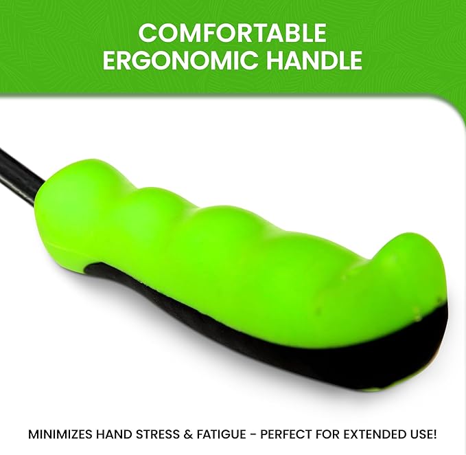Garden Guru Hook Weeder Tool & Cultivator with Ergonomic Handle – High Carbon Steel Root Weed Puller Cultivator for Dandelion Weeding, Digging, Edging, Planting - Lightweight & Rust Resistant (2 Pack)