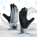 COOLJOB Thermal Warm Winter Work Gloves with Grip, Rubber Coated Touchscreen Waterproof Freezer Gloves for Warehouse, 1 Pair