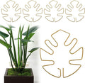5 PCS Iron Monstera Plant Stabilizer, Metal Monstera Plant Stabilizer for Indoor Plants, Plants Stem Holder for Thriving Growth Indoor Plants(Gold)