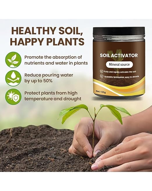 Soil Activator for Plants, 2025 New Soil Activated Treasure, Organic Soils Activator & Plant Fertilizer for Potting Mix, and Seedling Compost, Promote Plant Rooting (5Pcs)