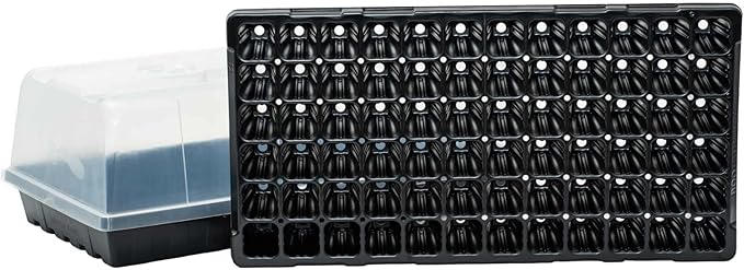 Bootstrap Farmer Extra Strength Seed Starter Kit, 2 Pack Combo, 2 of Each - 1020 Tray, Humidity Dome, 50 Cell Plug Tray