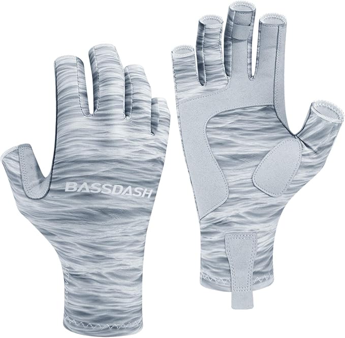 BASSDASH ALTIMATE UPF 50+ Women’s Fishing Gloves UV Sun Protection Fingerless Gloves for Kayaking Paddling Hiking Cycling Driving Shooting Training