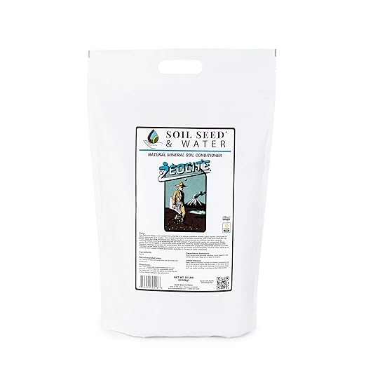 Soil Seed & Water Zeolite Soil Conditioner – Natural Minerals for Water Retention, Nutrient Exchange, and Drainage - Home Garden - OMRI Listed