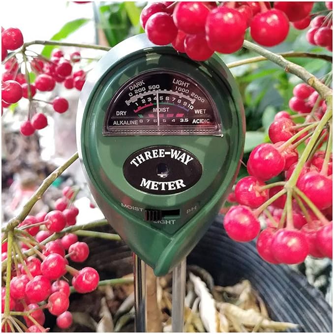 3 in 1 Soil Tester with Moisture,Light and PH Meter, Indoor/Outdoor Plants Care Soil Sensor for Home and Garden, Farm, Herbs & Gardening Tools