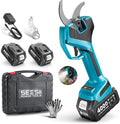 SEESII Electric Pruning Shears Cordless: 2.2" Cutting Diameter Power Cordless Pruner, 2*4000mAh Batteries, Brushless Motor, Extra SK5 Blade, 4 Modes Adjustable Garden Shears for Tree Flower Trimming