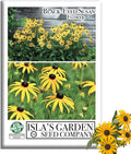 Black Eyed Susan Seeds (Rudbeckia hirta) – 3000+ Non-GMO & Heirloom Flower Seeds, Bright Yellow Blooms with Dark Centers, by Isla’s Garden Seeds, Great for Pollinators & Wildflower Gardens