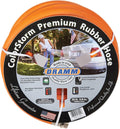 Dramm ColorStorm Premium Rubber Garden Hose – 50 ft Heavy Duty 5/8" Water Hose – Kink Resistant, Crush-Proof Nickel-Plated Couplings – Made in USA - Orange