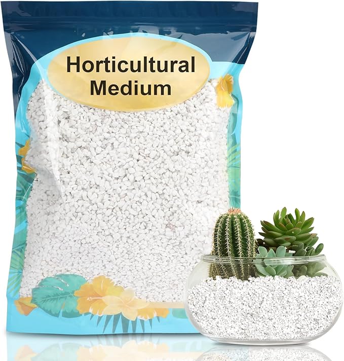 Horticultural Perlite Plants 1qt, Chunky Perlite Bulk for Gardening, Soil Amendments to Improve Soil Aeration & Dranage for Houseplant