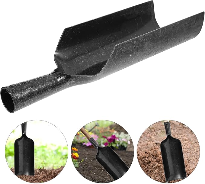 HEMOTON Heavy-Duty Manganese Steel Gardening Shovel Spade Large Flat-Head Digging Tool for Tree Planting and Soil Excavation in Lawn and Garden Use