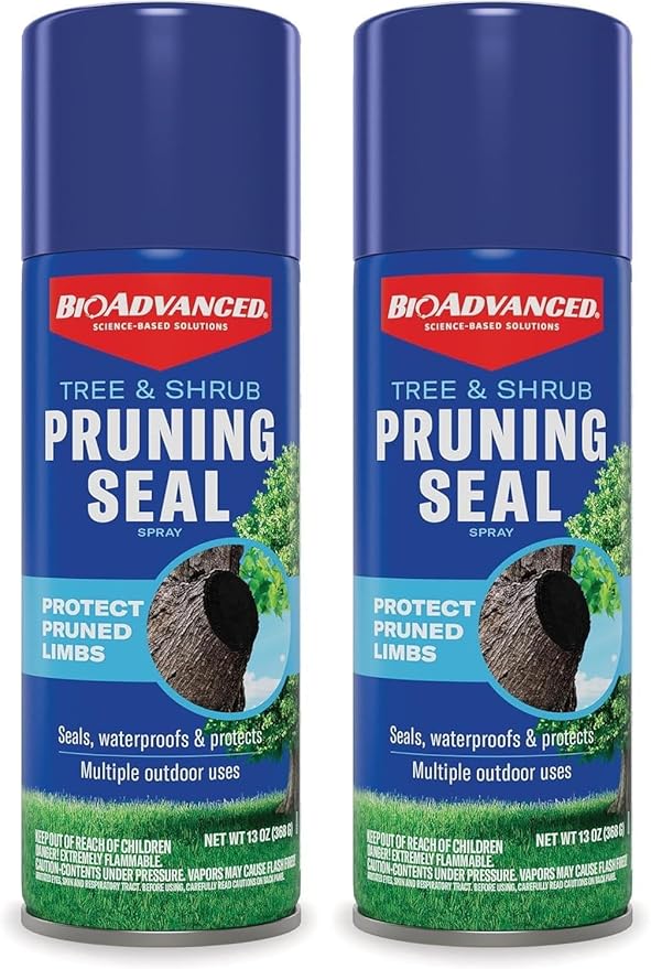 BioAdvanced 820045B Tree & Shrub Seal, Spray Can, 13oz Pressurized Pruning Sealer, 13 Ounce (Pack of 2), Blue