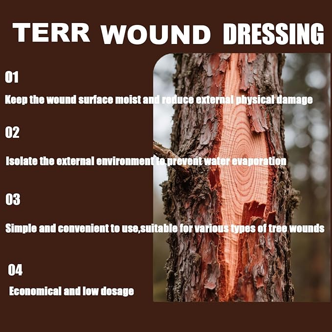 Tree Wound Pruning Sealer,Tree Wound Dressing with Brush, Bonsai Cut Paste, Trees Grafting Supplies, Pruning Sealer for Bonsai, Fruit Trees, Roses (1 PCS,500 g)