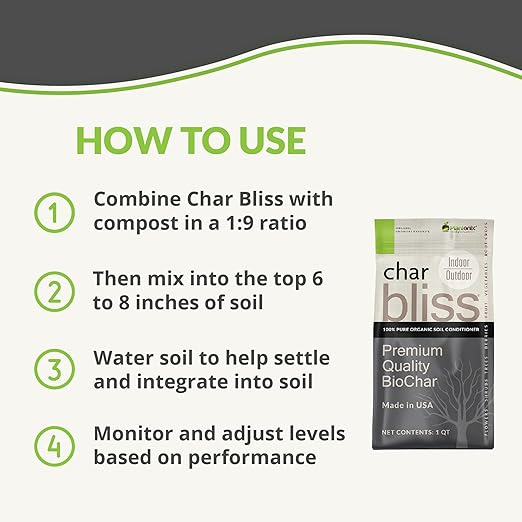 Worm Bliss (2 Gallons) + Char Bliss (8 Qts) - Organic Worm Castings for Plants & Organic Biochar for Plants - Biochar Soil Amendment - Charcoal for Plants - Earthworm Castings Organic Fertilizer