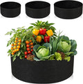 Hushee 3 Pack Plant Grow Bags 50/95/100 Gallon Large Round Grow Bags Raised Garden Beds Planters Pots Heavy Duty Fabric Cloth Black for Garden Flowers Vegetable Herbs Plants Outdoor Containers Favors