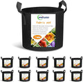 10-Pack 7 Gallon Plant Grow Bags, Heavy Duty 300G Thickened Non-Woven Aeration Fabric Pots with Reinforced Handles