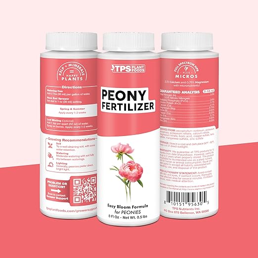 Peony Fertilizer – Liquid Plant Food for Bigger Blooms, Stronger Stems & Healthy Root Development, 32 oz