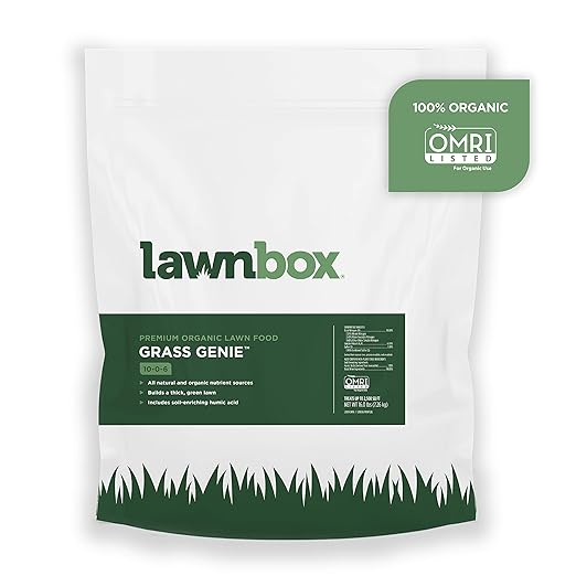 Grass Genie 10-0-6 100% Organic Spring Grass Fertilizer 16 lb Bag Covers 2,500 sq ft