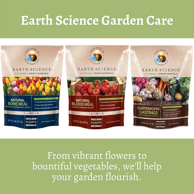 Earth Science Natural Bone Meal Plant Food—3 lb—Plant Mix for Bulbs, Gardens, Potted Plants, Trees, and Shrubs