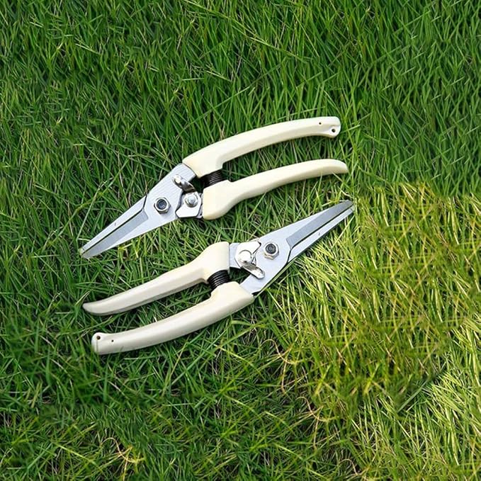 2 Pcs Garden Shears, Pruning Scissors Gardening Pruner Cutters Plant Cutting Scissors Trimmers Secateurs for Gardening Shears, Garden Scissors Heavy Duty Hand Pruners