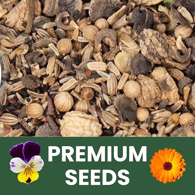 Gourmet Edible Mix – 22,000 Premium Seeds for Planting – Fresh Culinary Flowers & Herbs – 2026 Season – 4 Ounce Pouch