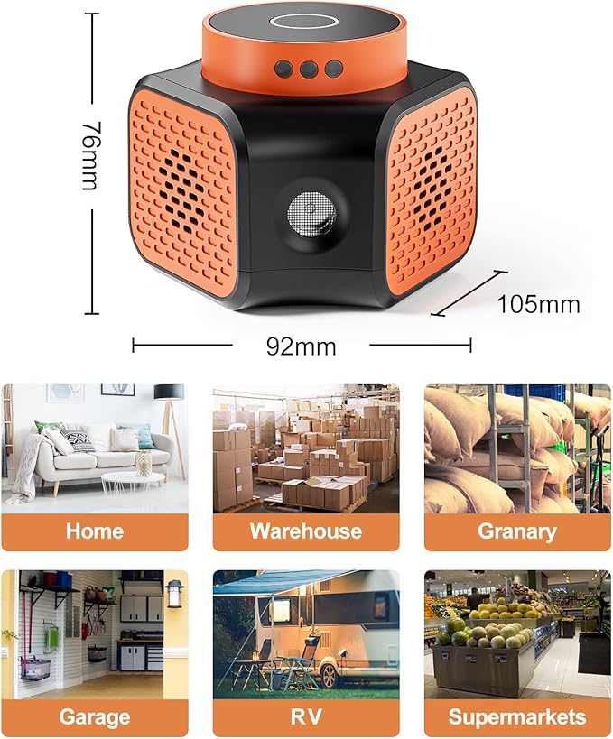 Mouse Repellent, Meilen Mice Repellent Ultrasonic Plug in, Mice Repellent Device Indoor, Squirrel Repellent, Rat Control with Ultrasounds and 9 Strobe Lights for House Garage (Mouse Repellent 3 Pack)