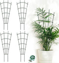 4-Pack Metal Trellis for Potted Plants, 32" Heavy Duty Garden Trellis for Climbing Plants, Rustproof Powder Coated Indoor/Outdoor Trellis for Climbing Vines, Flowers, Houseplants