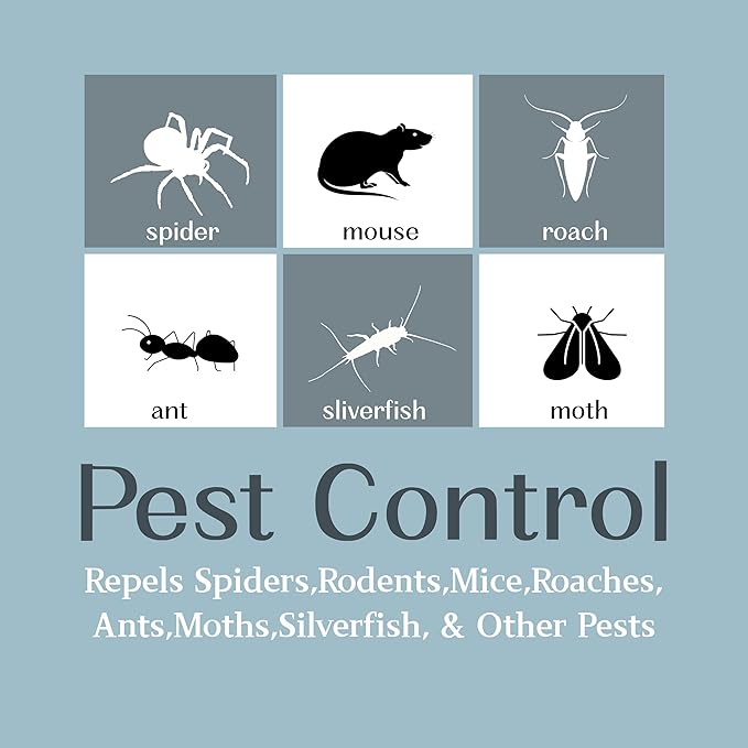 12 Pack Silverfish Repellent Balls Indoor,Long-Lasting Indoor Insect & Rodent Repellent for Spider, Ant, Cockroach, Mouse, Silverfish - Natural, Safe for Pets & Kids, Powerful Peppermint Oil Infused
