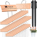 Maitys 38 Pcs Metal Garden Markers Plant Label Stakes Outdoor Weatherproof 10.6 Inch Stainless Steel Nursery Tags Bulk with Pens (Rose Gold Label with Black Ink)