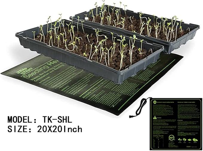 New Plant Heating Mat, Seedling Heat Mat, Waterproof Nursery Heating Mat, Digital Thermostat (20in20in)