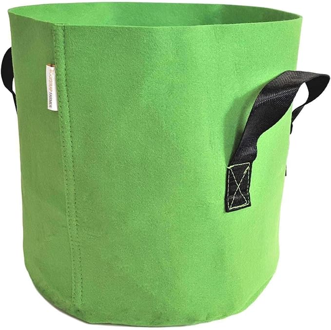 Bootstrap Farmer Grow Bags 7 Gallon, Green 10 Pack, Colored Fabric Pot for Peppers, Potatoes, Tomatoes and Plants