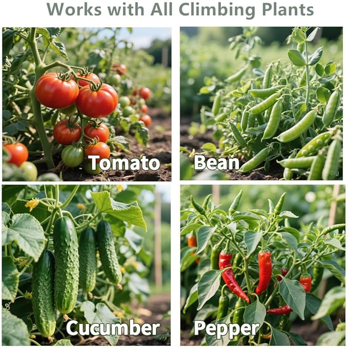 AMAGABELI Garden & Home 3 Pack Tomato Cages for Garden Plant Support 42" Stakes Metal Tower for Climbing Plants Vegetables Potted Plants Tomatoes Pea Bean Cucumber Flowers Outdoor