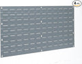 Akro-Mils 30136 Heavy Duty Wall Mount Garage Storage Steel Louvered Panel | Wall Storage Bin Hanging Organizer System for AkroBins, 36-Inch W x 19-Inch H, 4 Pack, Grey