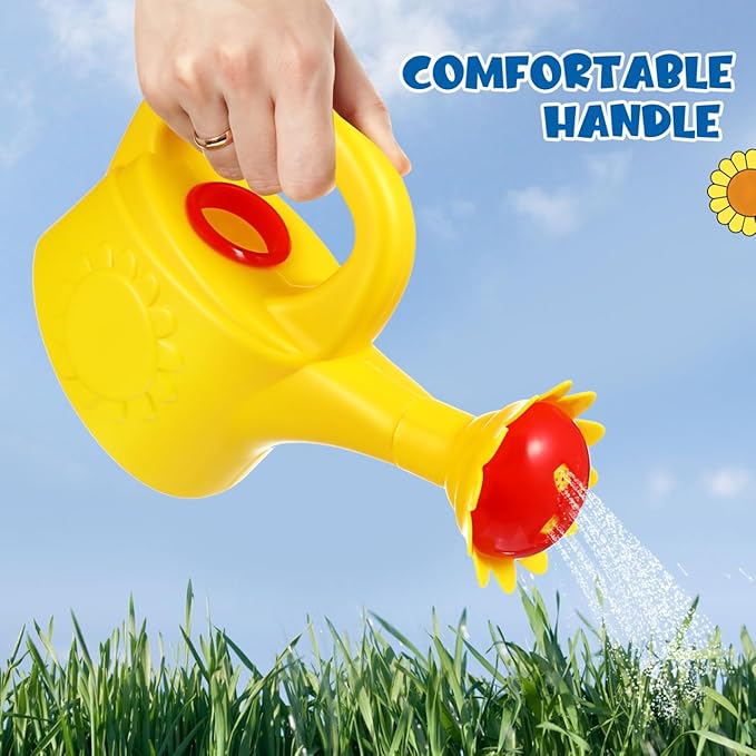 Housoutil Mini Watering Can for Indoor Plants, 2pcs Plastic Chicken Animal Water Pitcher for Gardening Flowers Succulents, Assorted Colors