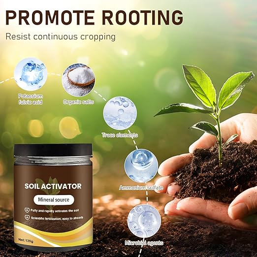 2Pcs Soil Activators,Soil Pro Activator,Nauticos Soilactivator,Premium Soil Activated Treasure for Plants,Garden Beds for Cultivation,Potting Mix and Seedling Compost,Promoting Plant Rooting (120g)