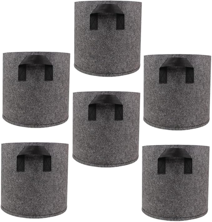NUOBESTY 6pcs 3 Gallon Non-Woven Plant Nursery Grow Bags for Gardening, Thickened Fabric Planting Pots, Vegetable and Flower Seedling Containers, Reusable Garden Grow Bags