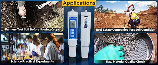 Digital Electronic Pen Type Soil Ph Meter/Portable PH Meter (Range: 0 to 14 pH) for Horticulture, PolyHouse, Plants Nursery, Gardening, Education Institution, Laboratory | Model: PH 220S
