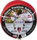 Dramm ColorStorm Premium Rubber Garden Hose – 50 ft Heavy Duty 5/8" Water Hose – Kink Resistant, Crush-Proof Nickel-Plated Couplings – Made in USA - Red
