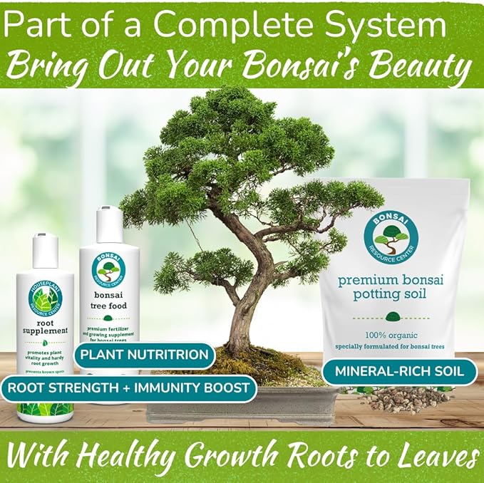 Bonsai Tree Food | Premium, Gentle Liquid Fertilizer for Healthy Growth, Strong Stems and Beautiful Blooms | 3-3-3 Balanced NPK Concentrate | Made in USA | 8 oz (240 ml)