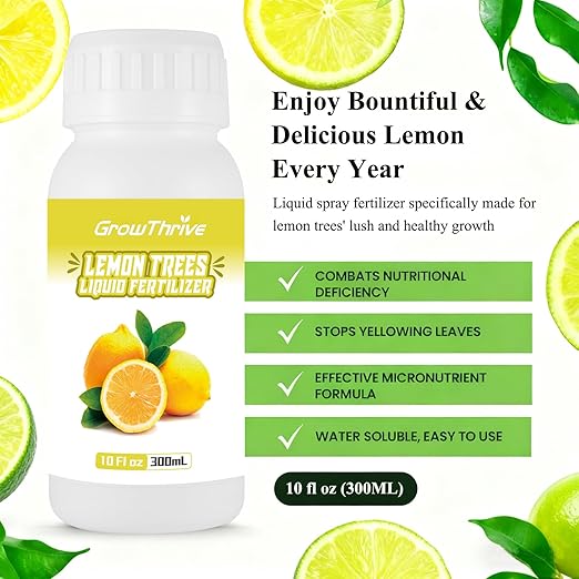 Lemon Tree Fertilizer - Orange, Lemon, Lime, Mango, Avocado - Ideal Micronutrients Plant Food for Tropical Fruit Trees to Grow More Fruit - Garden-Growing Miracle Nutrients, 10 oz
