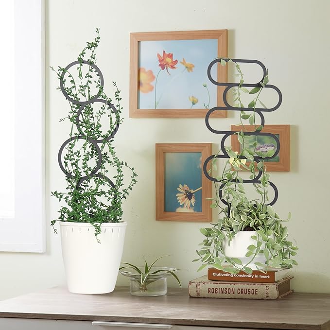 4 Pcs Trellises for Climbing Plants Indoor Metal Climbing Plant Support Metal Plant Trellis for Pots Garden Trellis for Climbing Plants for Plant Lovers (Style 1)