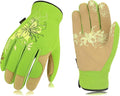 Vgo... Gardening Gloves for Women,Puncture-proof,Thornproof,Safety Work Gloves for Weeding,Digging,Synthetic Leather(L,Green,SL7443)