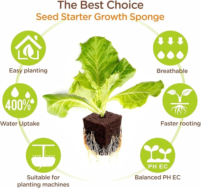 75pcs Seedling Starter Block, Root Riot, Eco-Friendly Biodegradable Material, Seed Starter Pod, Starter Plugs, Peat Coconut Coir, Fits Standard Clone Trays, Indoor Outdoor Gardening, Brown